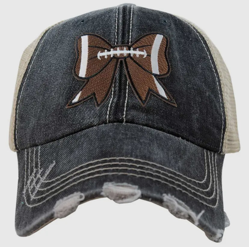 Football Bow Coquette Trucker Hat