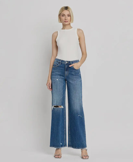 Flying Monkey High Rise Wide Leg Jeans