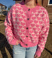 Valentine Sweet Heart Button Cardigan