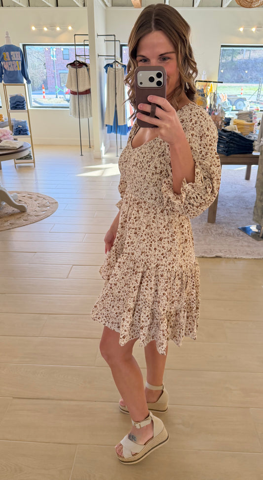 Soft Serenade Floral Mini Dress