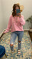 Washed Henley Long Sleeve Top, Pink