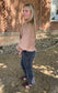 Crossover Ribbed Pullover, Latte