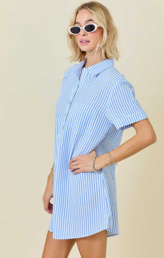 Nautical Charm Shirt Dress