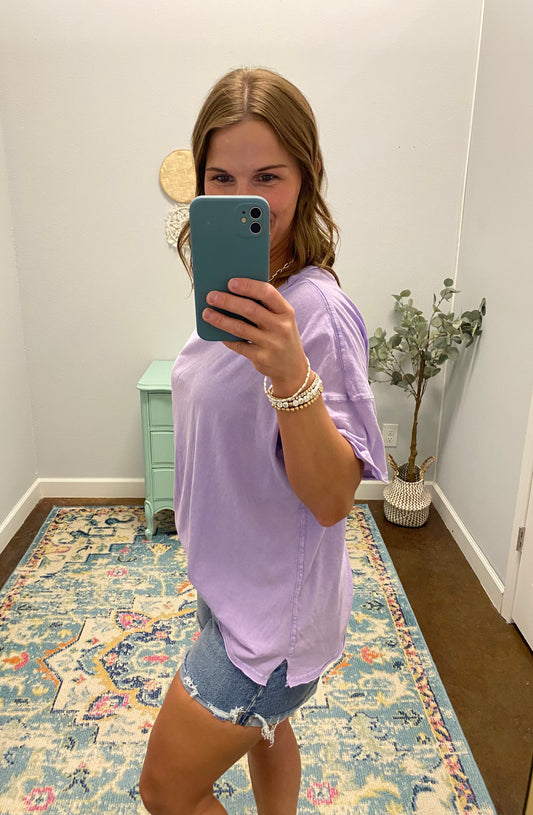 Not So Basic Tee, Lilac (Kindness Always Wins