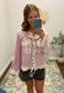 Wildflower Whimsy Hoodie, Lavender