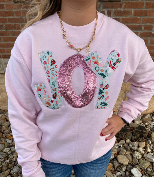 Joy Embroidered Sweatshirt