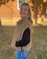 Side Bow Oversized Sherpa Vest, Mocha, Mocha