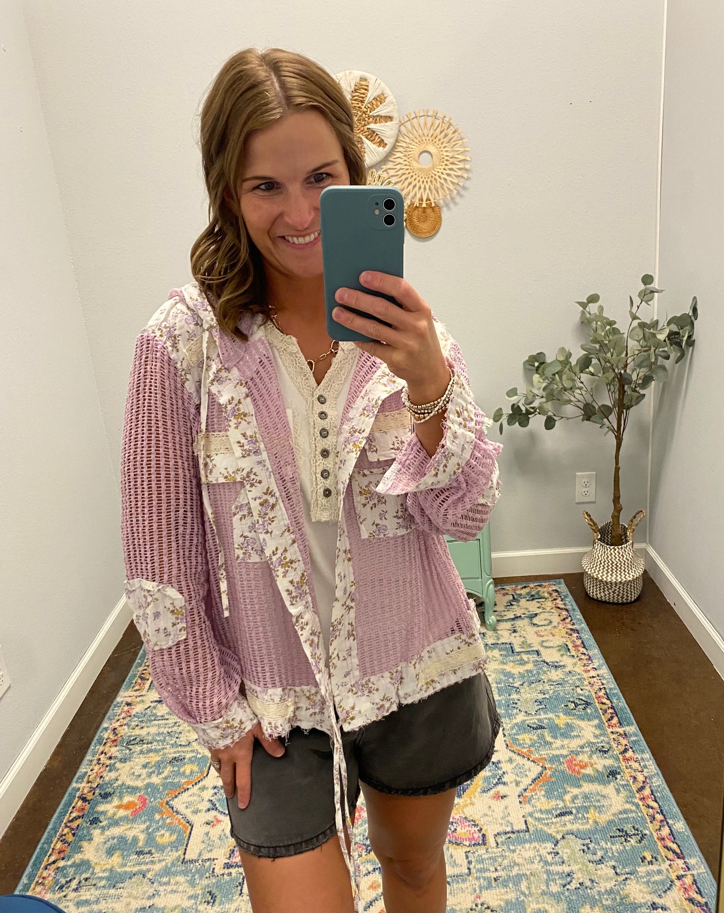 Wildflower Whimsy Hoodie, Lavender