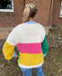 Colorblock Open Cardigan