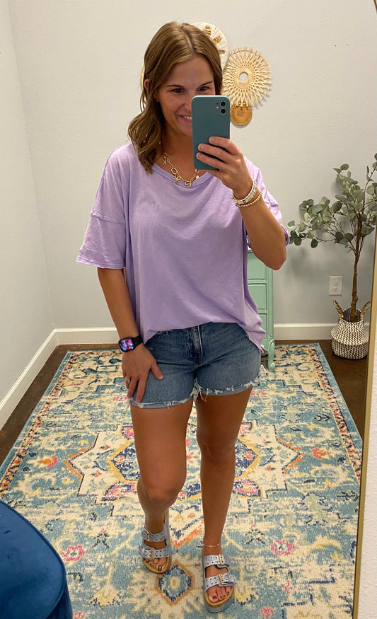 Not So Basic Tee, Lilac (Kindness Always Wins