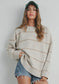 Striped Pattern Drop Shoulder Sweater