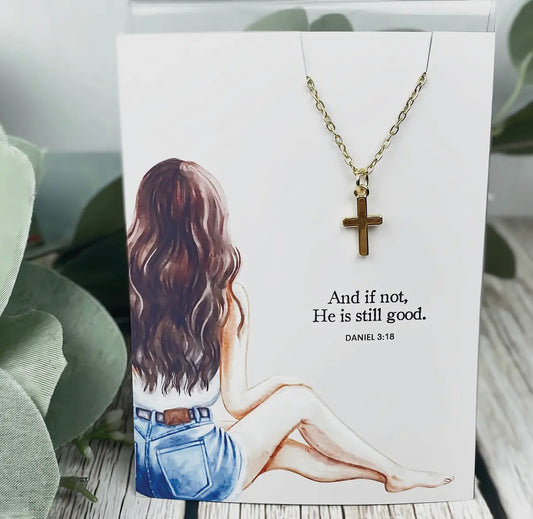 And If Not Cross Charm Necklace