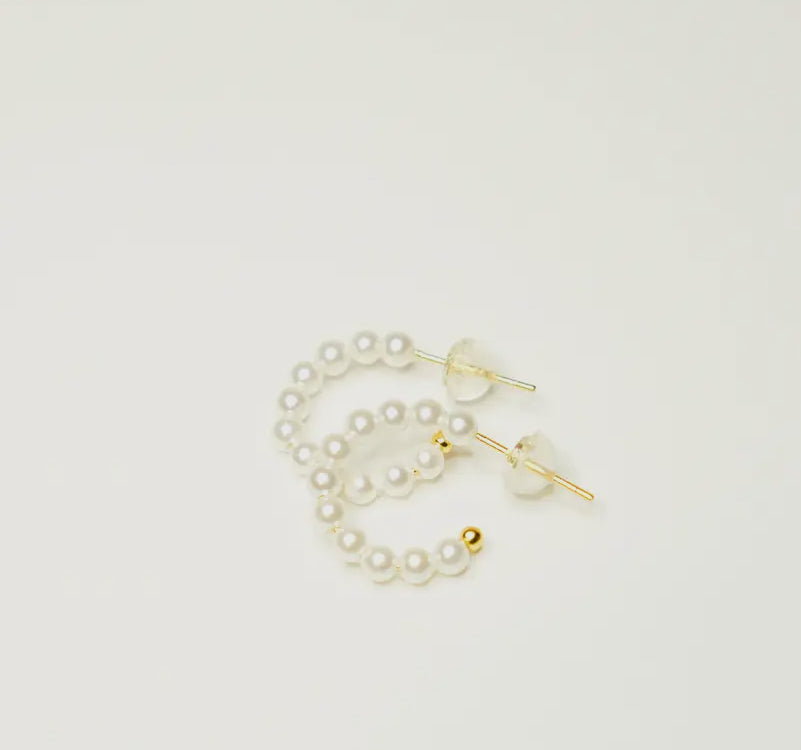 Pearl Hoop Earrings