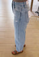 Vervet Super High Rise Light Wash Crop Barrel Jeans