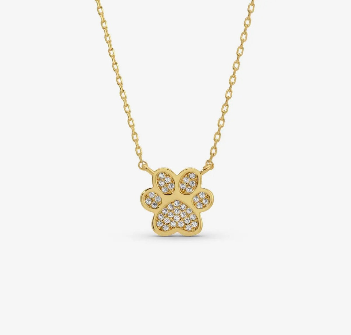Delicate Paw Print Necklace