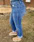 Lovervet High Rise Cuffed Ankle Straight Jeans