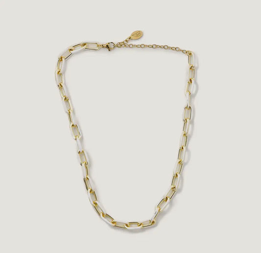 Waterproof White Paula Acrylic Choker
