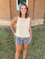 Leopard Denim Shorts