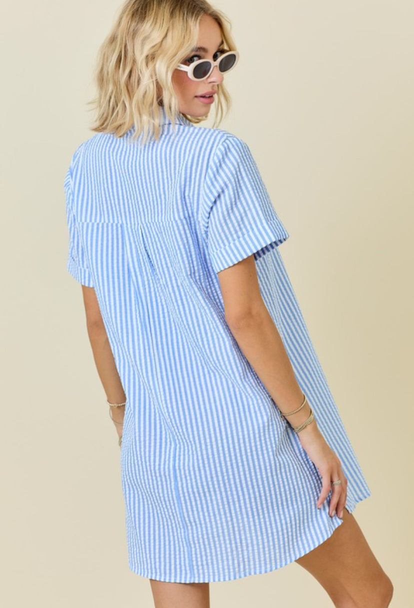Nautical Charm Shirt Dress