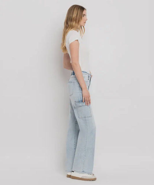 Vervet 90’s Vintage Cargo Super High Rise Jeans