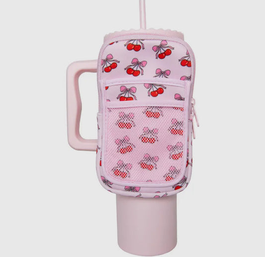 Cherry Bow Tumbler Pouch