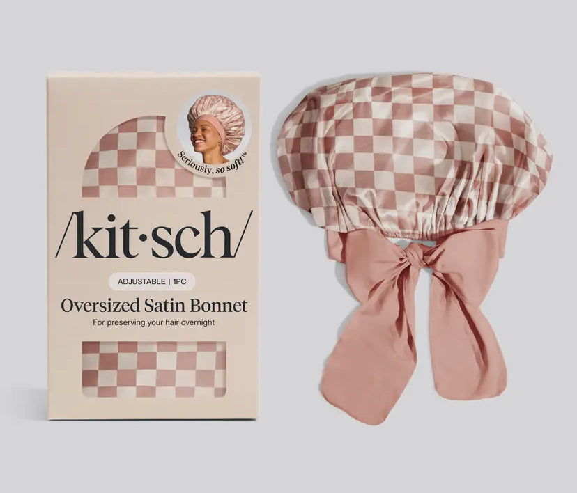 KITSCH Adjustable Oversized Satin Bonnet, Multiple