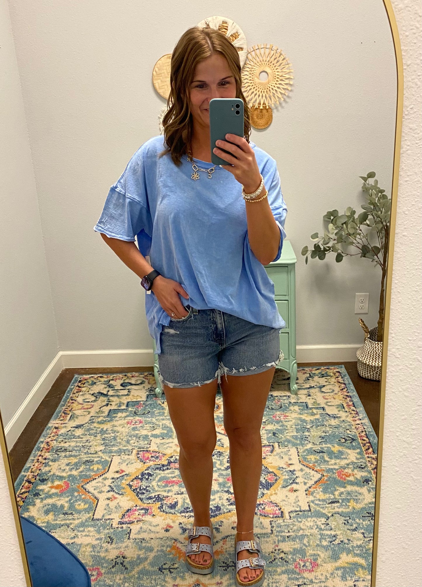 Not So Basic Tee, Sky Blue (Take It Easy)