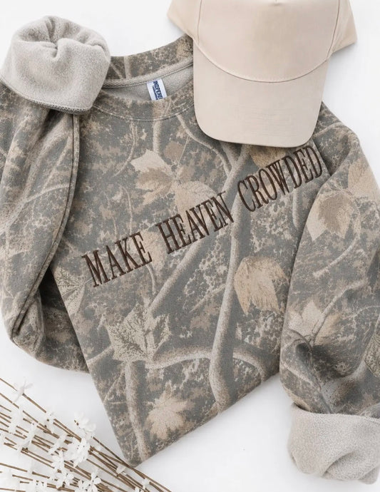 Make Heaven Crowded Embroidered Sweatshirt