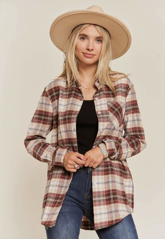 Button Down Plaid Shirt