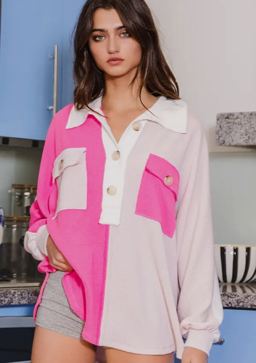 Bubblegum Colorblock Shirt