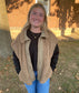Side Bow Oversized Sherpa Vest, Mocha, Mocha