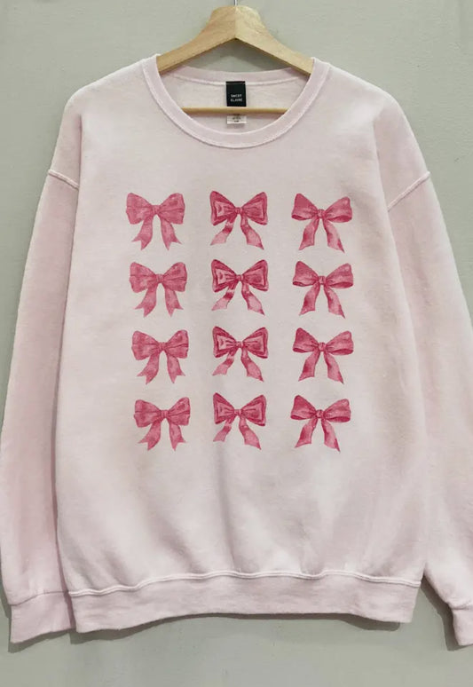 Multi Bows Graphic Sweatshirt