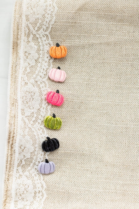 Glitter Pumpkin Studs