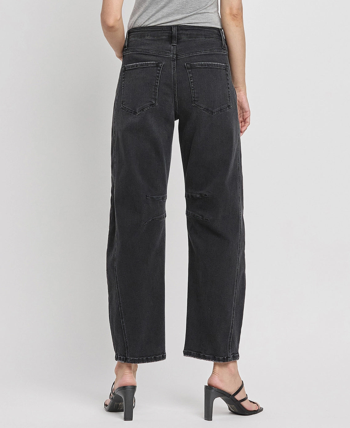 Flying Monkey, High Rise Ankle Barrel Leg Jeans