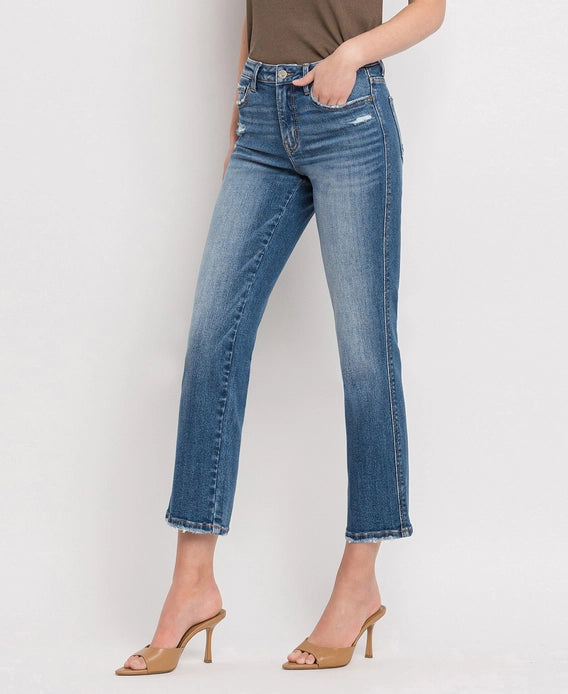 Lovervet High Rise Crop Straight Jeans