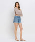Vervet High Rise Cuffed Denim Shorts