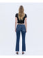 Vervet High Rise Frayed Hem Kick Flare Jeans