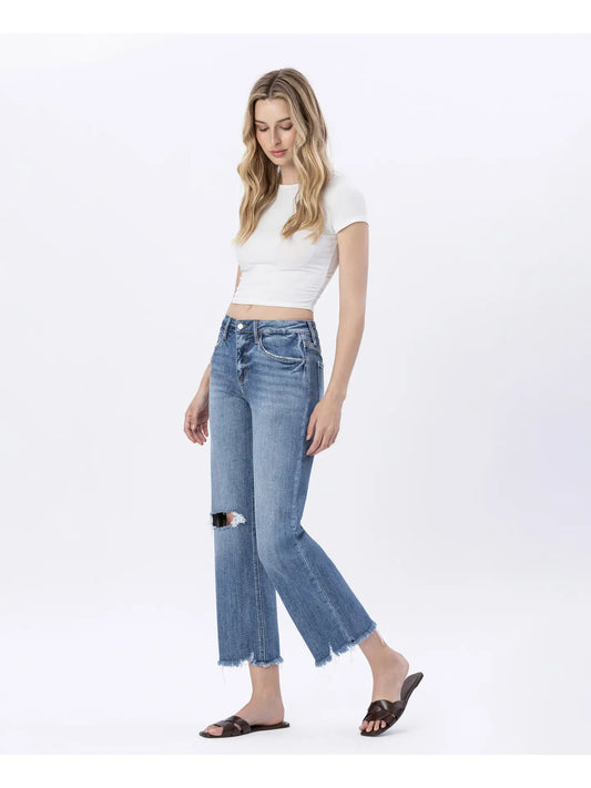 Plus Lovervet High Rise Dad Slim Wide Jeans