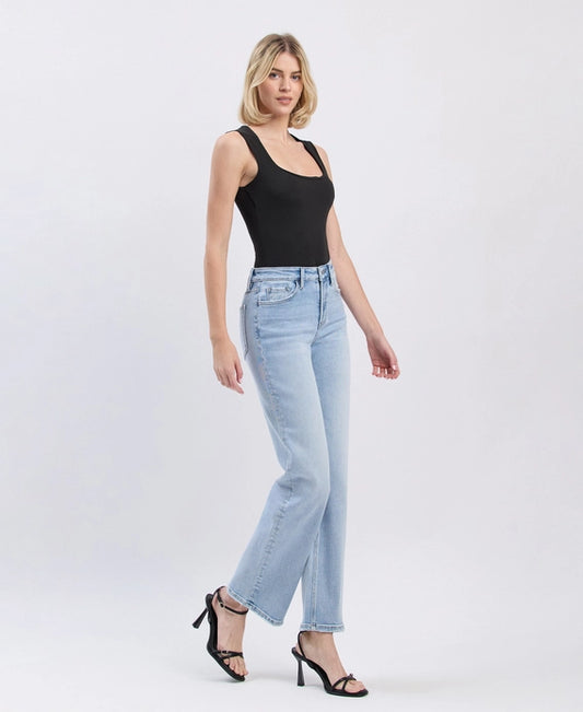 Lovervet High Rise Slim Wide Leg Jeans