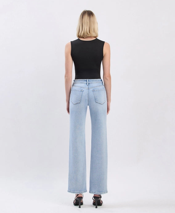 Lovervet High Rise Slim Wide Leg Jeans