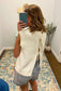 Tied & True Knit Top, White