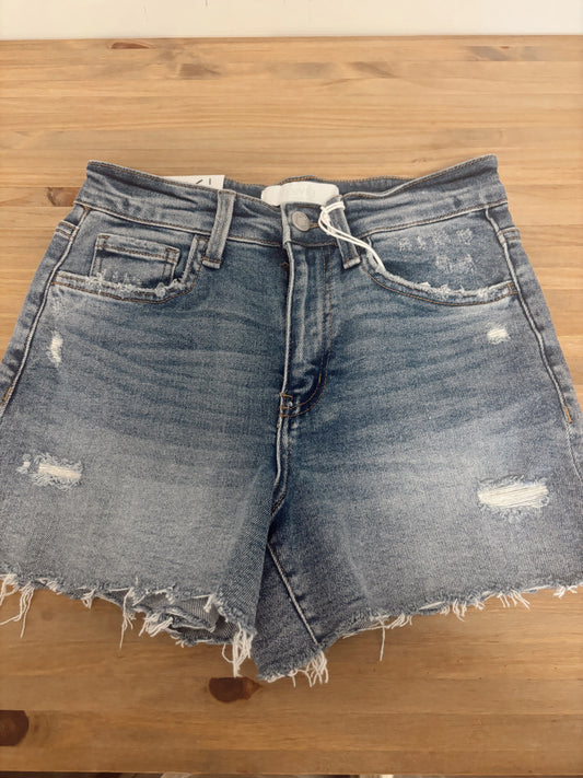 Vervet High Rise A Line Denim Shorts