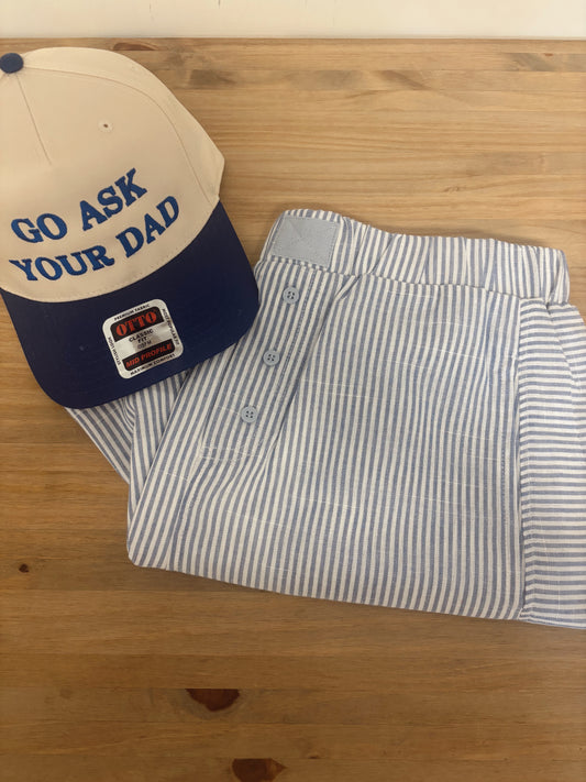 Striped Boxer Shorts, Blue