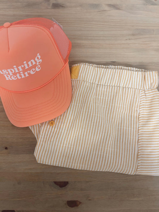 Striped Boxer Shorts, Yellow