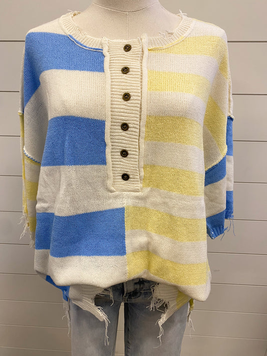 Sunset Stripes Henley