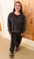 Vintage Wash Cargo Jogger Pants, Black