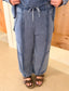 Vintage Wash Cargo Jogger Pants, Denim
