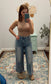 Star Patchwork Wide Leg Jeans