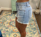 KanCan High Rise Mom Shorts, Light