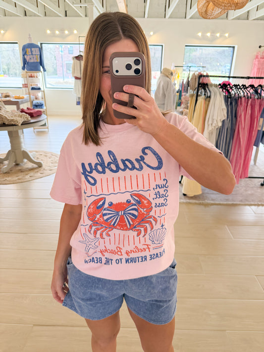 Crabby Feeling Beachy Oversized Graphic Tee